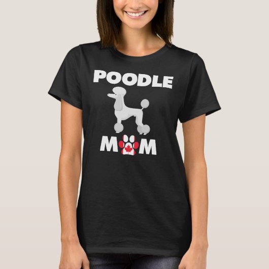 T-shirt Maman de caniche canadienne (Devant)