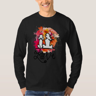 T-shirt maman de caniche et amoureux de poodle coloré