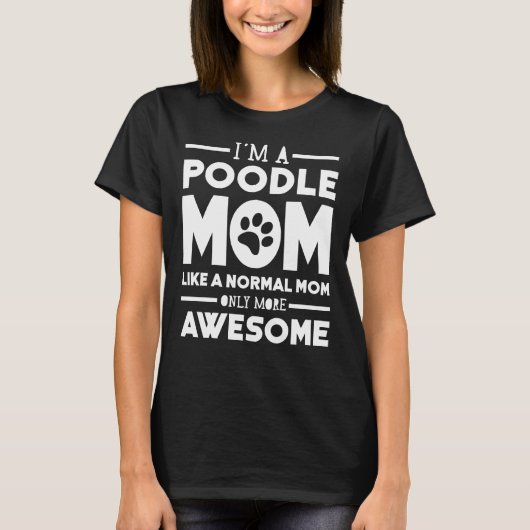 T-shirt Maman de caniche géniale (Devant)