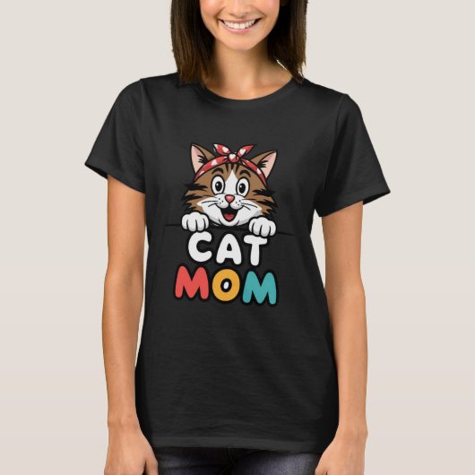 T-shirt Maman de chat (Devant)