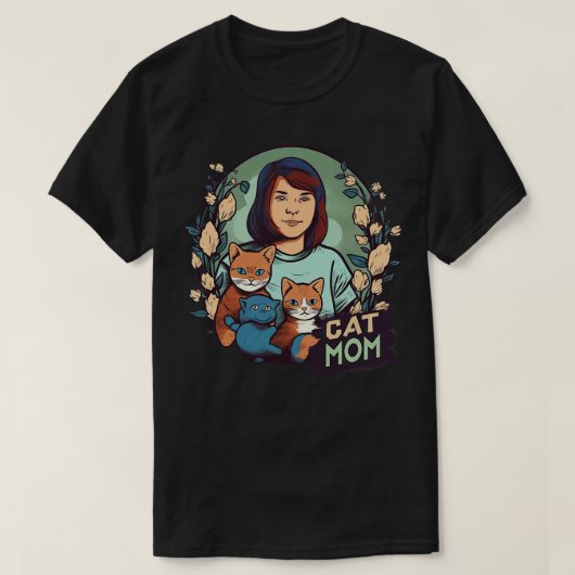T-shirt Maman de chat 5 (Design devant)