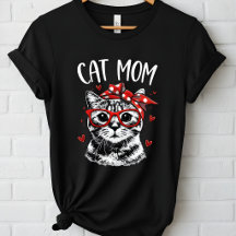 Maman de chat drôle avec lunettes et bandana Femme