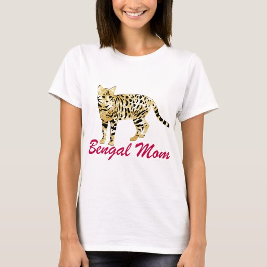 T-shirt Maman de chat du Bengale (Devant)