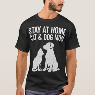 T-shirt Maman de chat et de chien à la maison, chien de la