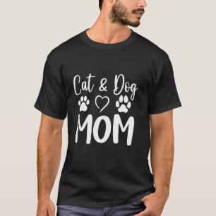 T-shirt Maman de chat et de chien amoureuse des animaux po
