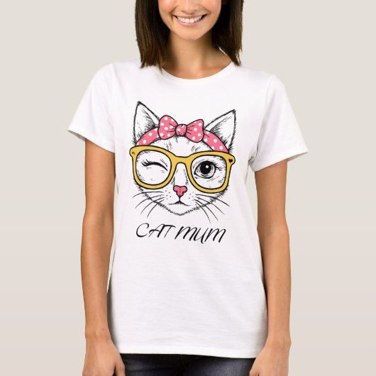 T-shirt Maman de chat féminin (Devant)