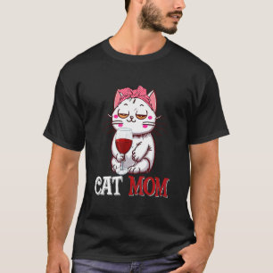 T-shirt Maman de chat Fête des mères Buvant Buveuses Femme