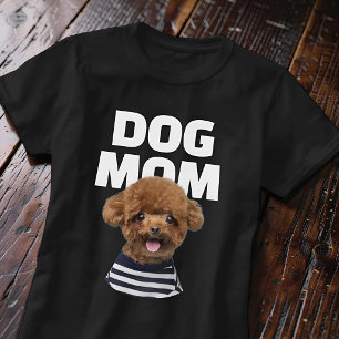 T-shirt Maman de chien cool personnalisée avec photo