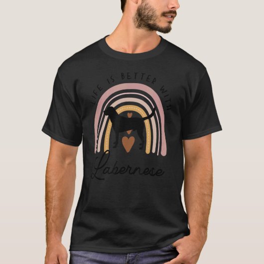 T-shirt Maman de chien d'arc-en-ciel du Labernese (Devant)