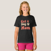 T-shirt Maman de chien de chat (Devant entier)
