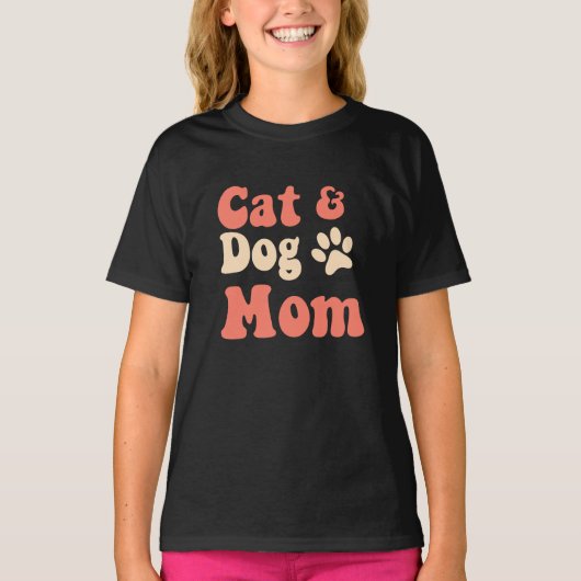 T-shirt Maman de chien de chat (Devant)