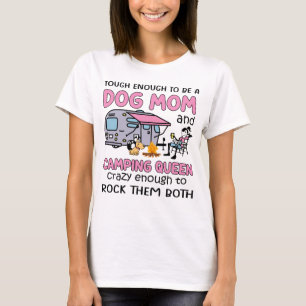 T-shirt Maman de chien et reine de camping drôle
