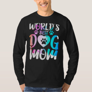 T-shirt Maman de chien meilleur du monde Paw Heart Puppy M