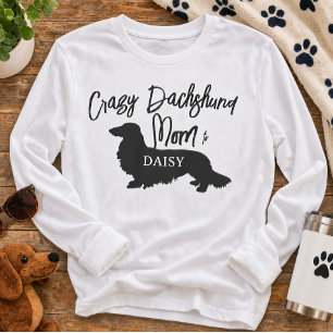 T-shirt Maman de chien teckel à poils longs personnalisé