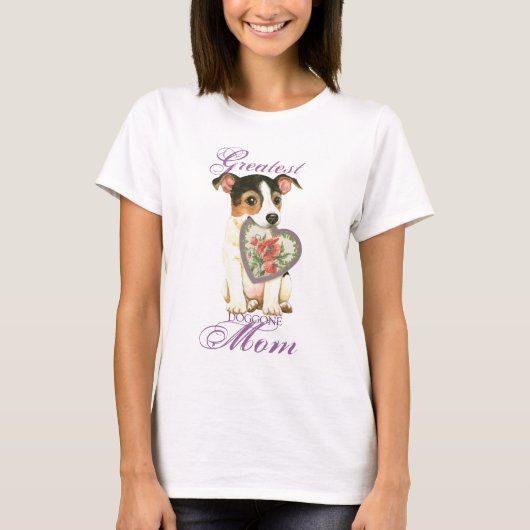 T-shirt Maman de coeur de Jack Russell Terrier (Devant)