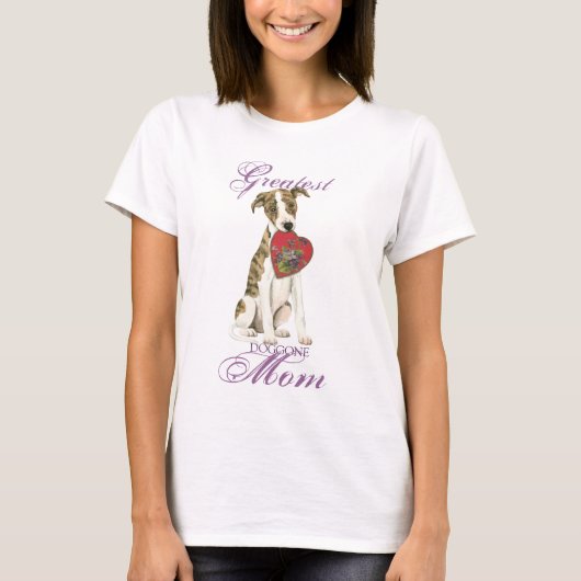 T-shirt Maman de coeur de whippet (Devant)