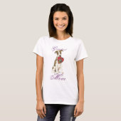 T-shirt Maman de coeur de whippet (Devant entier)
