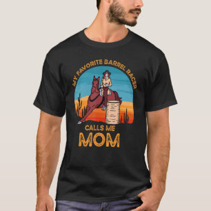 T-shirt Maman de course de barils Rodéo Cowgirl Cheval 1