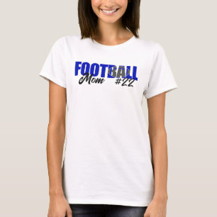 T-shirt Maman de football bleu moderne