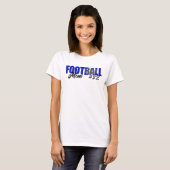 T-shirt Maman de football bleu moderne (Devant entier)