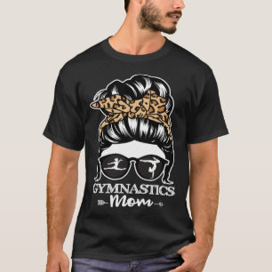 T-shirt Maman de gymnaste chignon désordonné Cheveux Mama