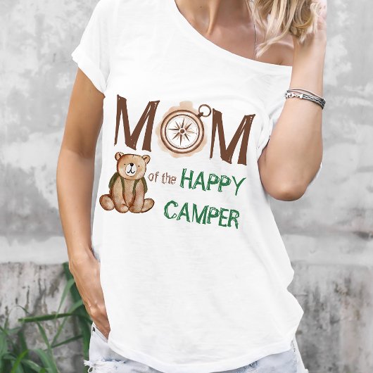 T-shirt Maman De Happy Camper 1Er Anniversaire Fête