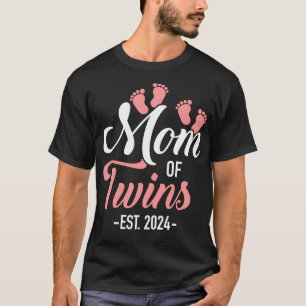 T-shirt Maman de jumeaux 2024 pour faire-part de grossesse