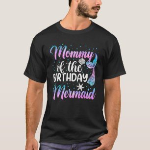 T-shirt Maman De La Chemise Sirène, Filles Anniversaire M