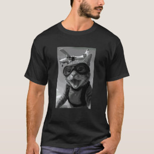 T-shirt Maman de la Fête de Chat Drôle de Plongée Ciel Ani