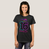 T-shirt Maman de la fille d'anniversaire 16 seize coutume (Devant entier)