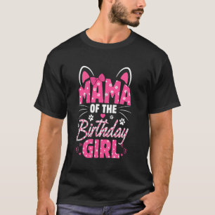 T-shirt Maman de la fille d'anniversaire Chat Famille Kitt