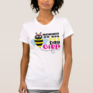 T-shirt Maman De La Fille D'Anniversaire Des Abeilles