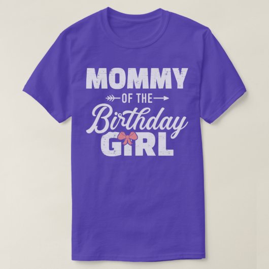 T-shirt Maman de la fille d'anniversaire fille corresponda (Design devant)
