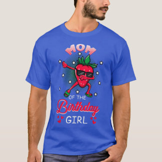 T-shirt Maman de la fille d'anniversaire Fraise Dabbing An
