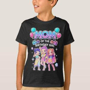 T-shirt Maman de la fille d'anniversaire mignonne chibi kp