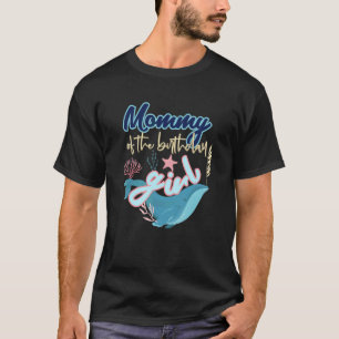 T-shirt Maman De La Fille D'Anniversaire Sous La Mer Corre