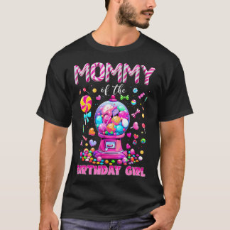 T-shirt Maman De La Fille D'anniversaire Sucreries Anniver