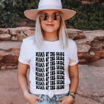 T-shirt Maman de la mariée Black Matching Bridal Party<br><div class="desc">Vous recherchez un cadeau unique et personnalisé pour la mère de la mariée ? Ne cherchez pas plus loin que notre t-shirt de la fête de la mariée, la maman noire de la mariée, personnalisé ! Cette chemise est parfaite pour n'importe quelle soirée de bachelorette. Non seulement cette chemise est...</div>