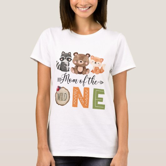 T-shirt Maman de la nature Un bois Anamals Anniversaire (Devant)
