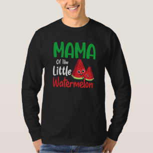 T-shirt Maman De La Petite Famille De Pastèque Qui Corresp