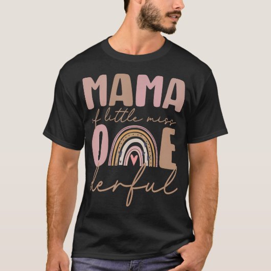 T-shirt Maman De La Petite Mlle Onederday Premier Annivers (Devant)