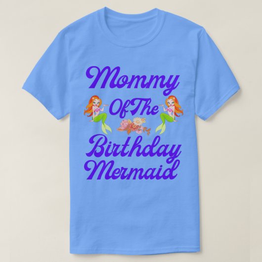 T-shirt Maman De La Sirène D'Anniversaire 20 (Design devant)
