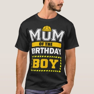 T-shirt Maman De L'Anniversaire Boy Construction Parti Tra