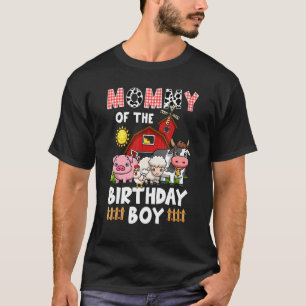 T-shirt Maman De L'Anniversaire Boy Farming Barnyard Birth