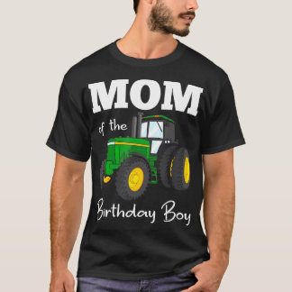T-shirt Maman De L'Anniversaire Boy Tractor Farm Party