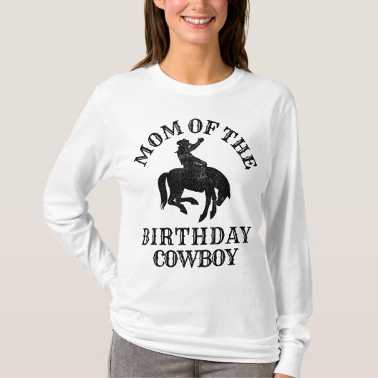 T-shirt Maman de l'Anniversaire Cowboy - Western Rodeo Par (Devant)