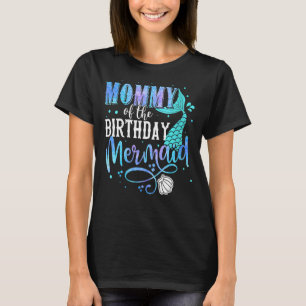 T-shirt Maman De L'Anniversaire Famille De Sirènes Qui Cor