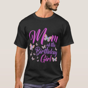 T-shirt Maman De L'Anniversaire Fille Chemise Papillon Mam