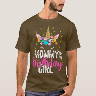 T-shirt Maman De L'Anniversaire Fille Père Cadeau Unicorn 