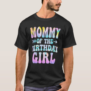 T-shirt Maman de l'anniversaire fille Tie Dye Colorful Sup